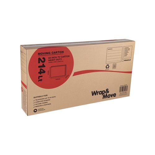 Wrap & Move 1430 x 750 x 200mm 214L Heavy Duty 60" TV Carton